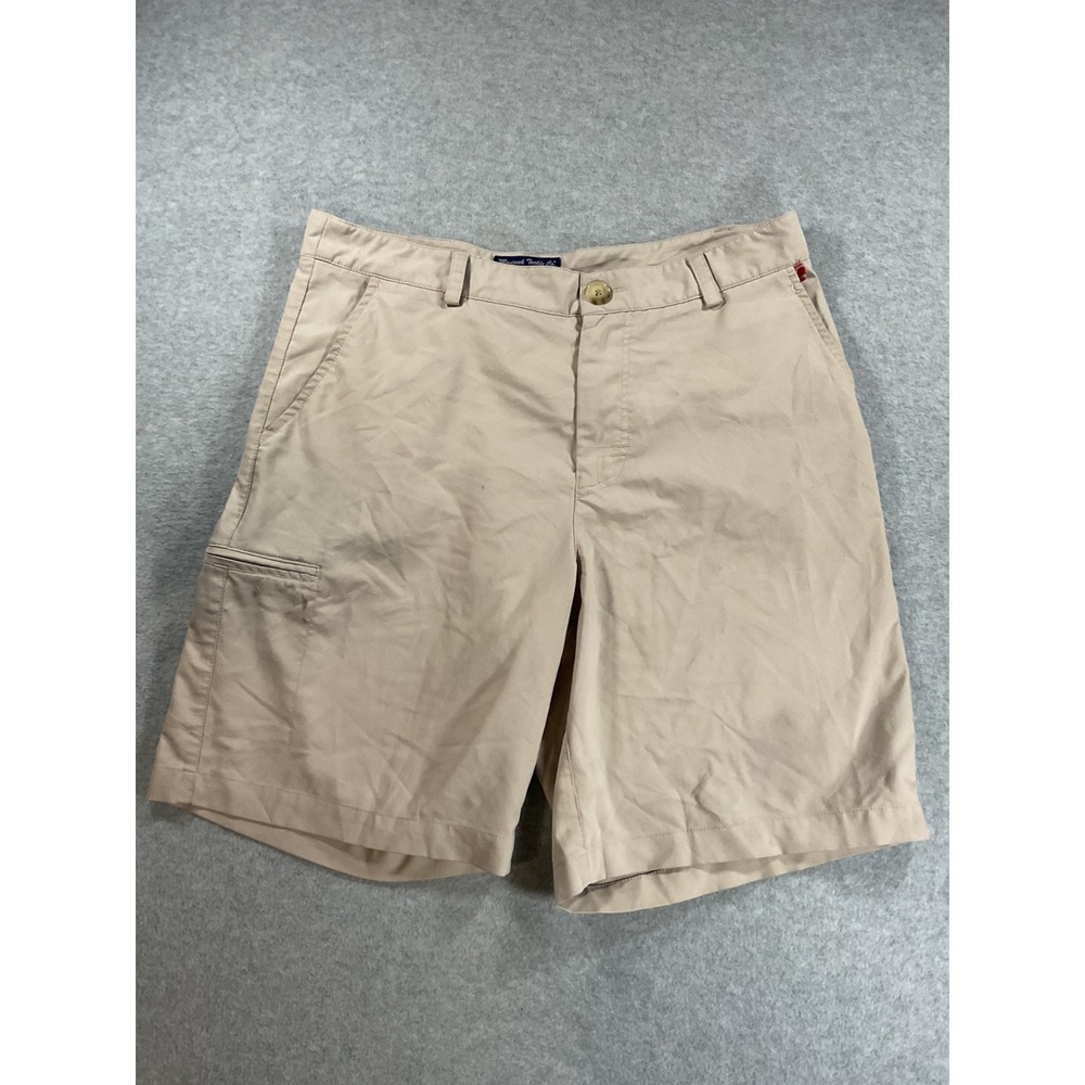 Montauk Tackle Co Mens Off The Hook Fishing Shorts Tan Size 34 Quick Dry 2185